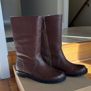 Gentle Souls Warm Me Up Chocolate Leather Boots